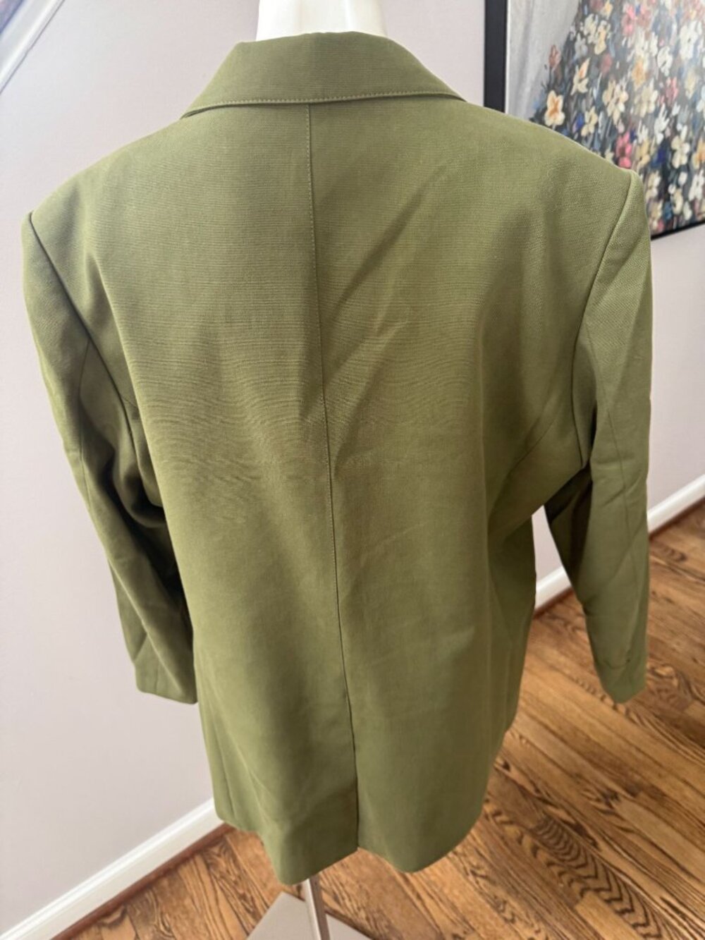 SMYTHE Surplus Cargo Pocket Tencel Cotton Blazer in Army Green Size Large - Picture 4 of 4